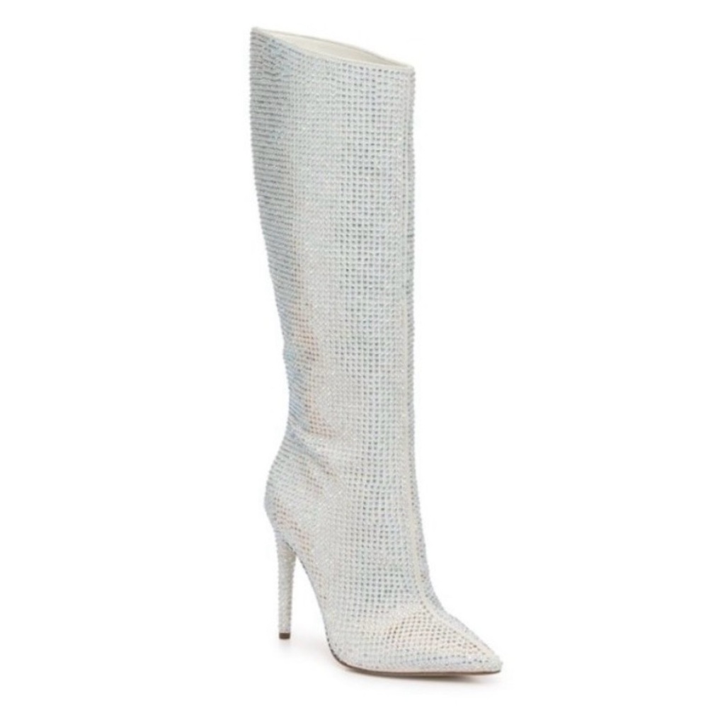 JLO Adalynn2 Embellished Winter White Knee-High Boots